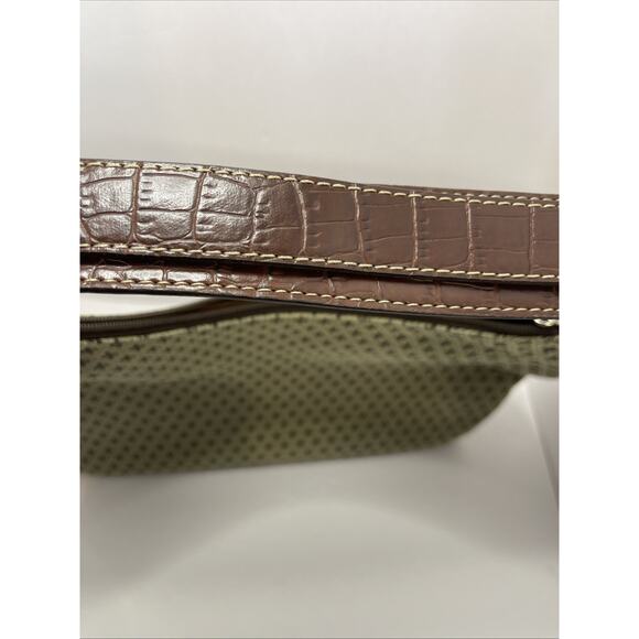 CRAZY HORSE BY LIZ CLAIBORNE SHOULDER BAG FLEUR DE LIS PATTERN EXCELLENT COND - Picture 5 of 10